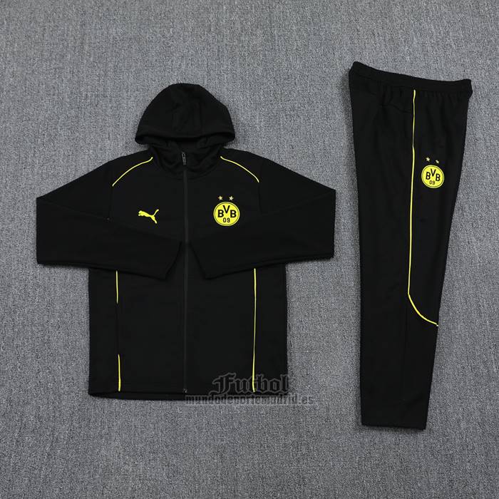 Chandal con Capucha del Borussia Dortmund 2024 Negro